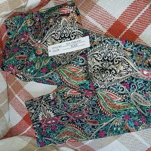 Floral Pattern Stretch Pants